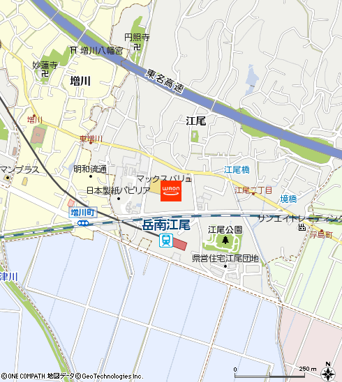 マックスバリュ富士江尾店付近の地図